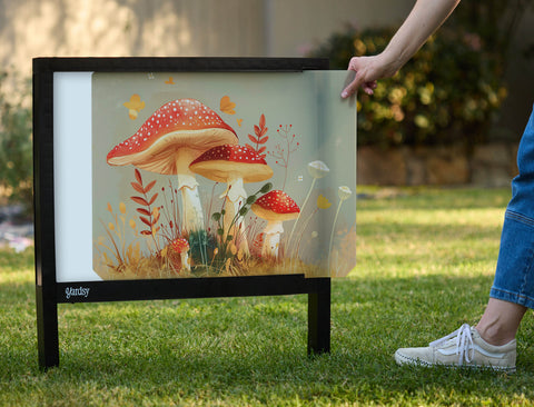Mushroom Mountain Garden Decor Yardsy Sign - Interchangeable