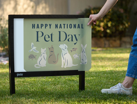 National Pet Day Yardsy Sign - Interchangeable