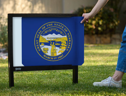 Nebraska State Flag Yardsy Sign - Interchangeable