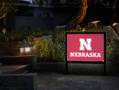 Nebraska N Mark Red Yardsy Sign - Flat Feet