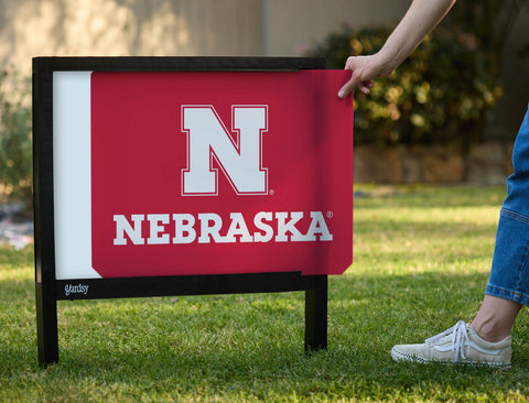 Nebraska N Mark Red Yardsy Sign - Interchangeable