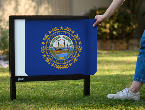 New Hampshire State Flag Yardsy Sign - Interchangeable
