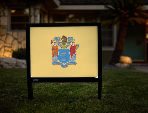 New Jersey State Flag Yardsy Sign - Hero