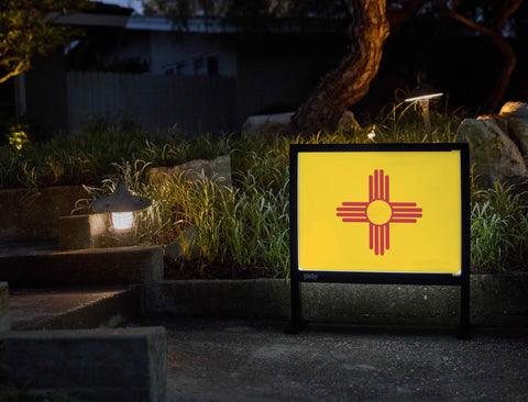 New Mexico State Flag Yardsy Sign - Flat Feet