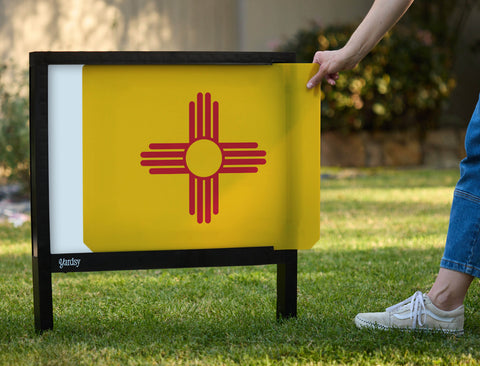 New Mexico State Flag Yardsy Sign - Interchangeable