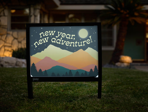 New Year New Adventure Yardsy Sign - Hero