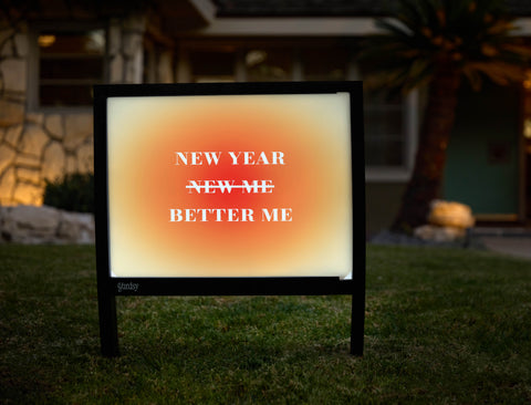 New Year New Better Me Yardsy Sign - Hero
