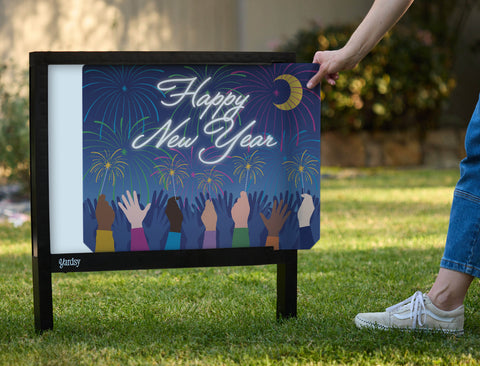 New Years Eve Gathering Yardsy Sign - Interchangeable