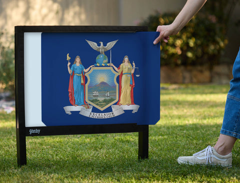 New York State Flag Yardsy Sign - Interchangeable