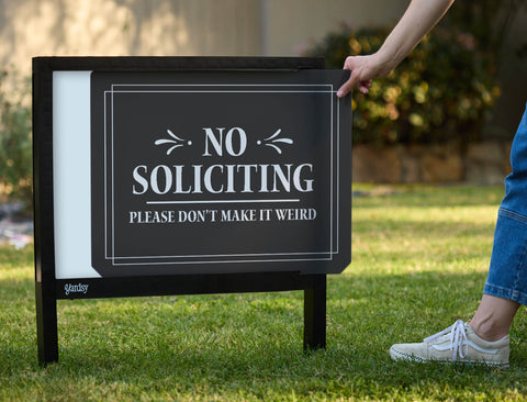 No Solicitating Yardsy Sign - Interchangeable