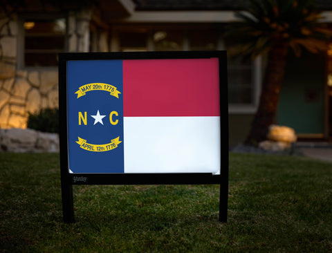 North Carolina State Flag Yardsy Sign - Hero