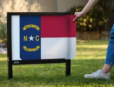 North Carolina State Flag Yardsy Sign - Interchangeable
