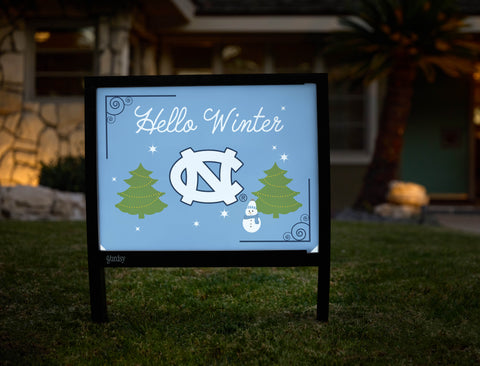 North Carolina Hello Winter Yardsy Sign - Hero