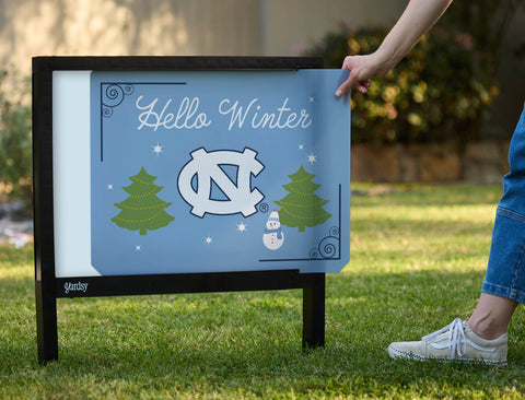 North Carolina Hello Winter Yardsy Sign - Interchangeable