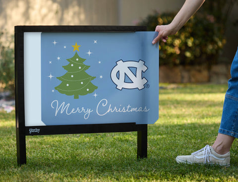 North Carolina Merry Christmas Yardsy Sign - Interchangeable