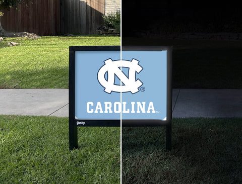 North Carolina NC Carolina Blue Yardsy Sign - Day Night