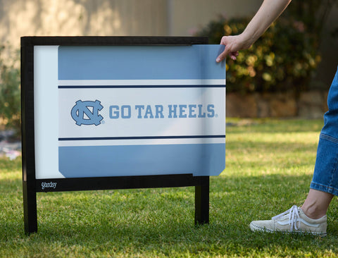 North Carolina NC Go Tar Heels Carolina Blue Yardsy Sign - Interchangeable