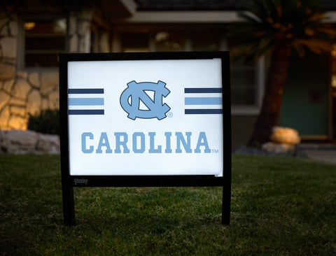 North Carolina NC Stripes White Yardsy Sign - Hero