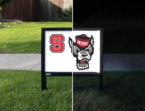 NCS Wolfpack White Yardsy Sign