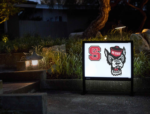 NCS Wolfpack White Yardsy Sign
