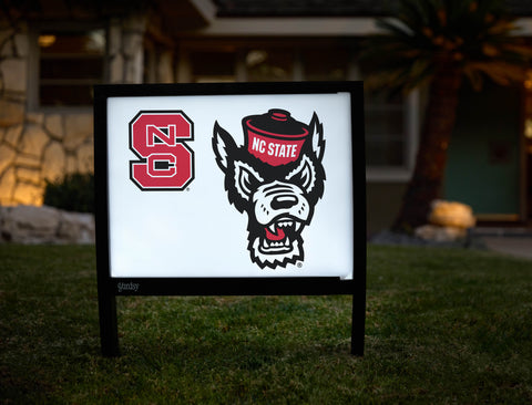 NCS Wolfpack White Yardsy Sign