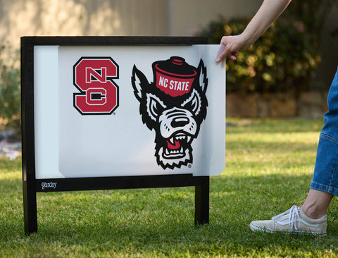 NCS Wolfpack White Yardsy Sign
