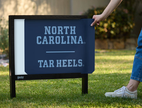 North Carolina Tar Heels Navy Blue Yardsy Sign - Interchangeable