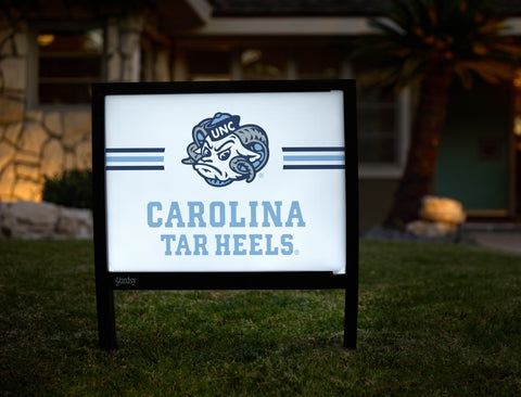 North Carolina Tar Heels White Yardsy Sign - Hero