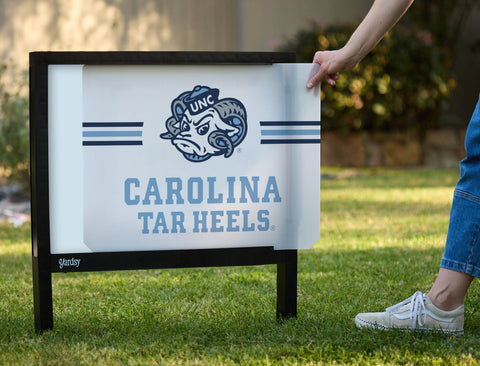 North Carolina Tar Heels White Yardsy Sign - Interchangeable