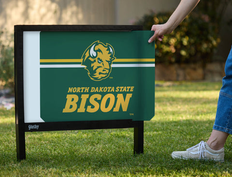North Dakota State Bison Head Green Yardsy Sign - Interchangeable