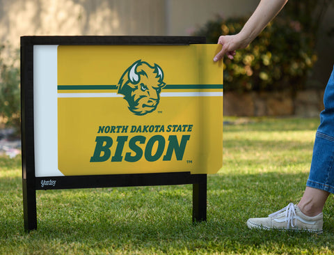 North Dakota State Bison Head Yellow Yardsy Sign - Interchangeable