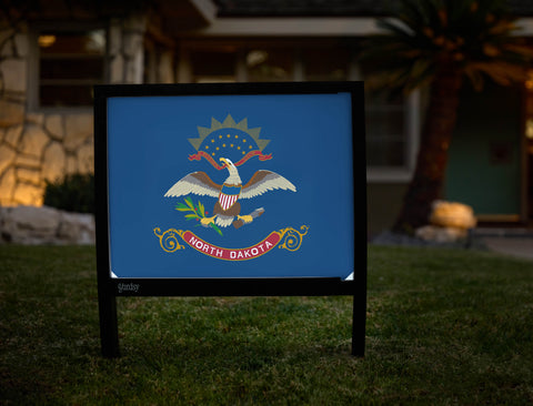 North Dakota State Flag Yardsy Sign - Hero