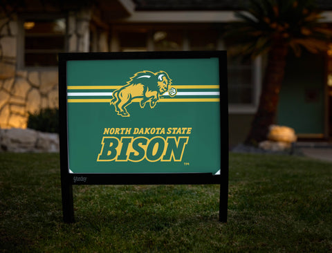 North Dakota State Bison Green Yardsy Sign - Hero