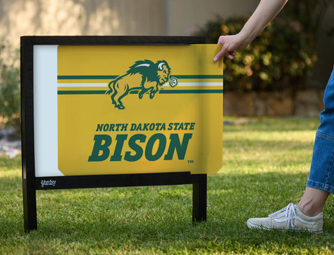 North Dakota State Bison Mascot Yellow Yardsy Sign - Interchangeable