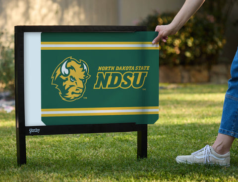 North Dakota State NDSU Bison Head Green Yardsy Sign - Interchangeable