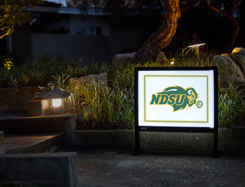 North Dakota State NDSU White Yardsy Sign - Flat Feet