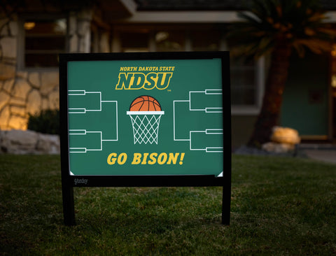 North Dakota State Basketball Yardsy Sign - Hero