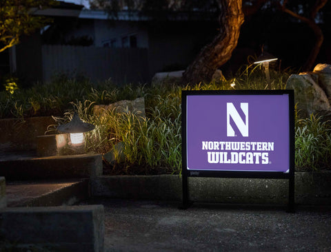 Northwestern N Wildcats Purple Yardsy Sign - Flat Feet