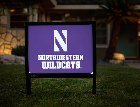 Northwestern N Wildcats Purple Yardsy Sign - Hero