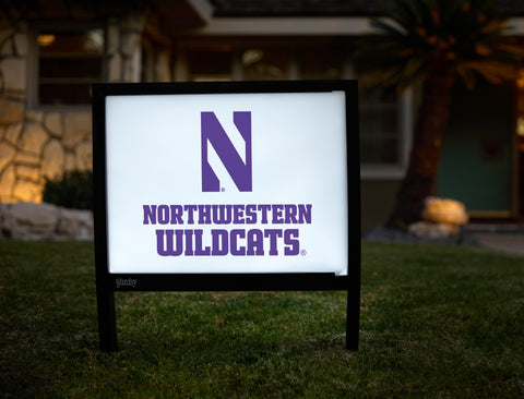 Northwestern N Wildcats White Yardsy Sign - Hero