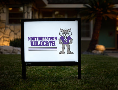 Northwestern Wildcats Mascot White Yardsy Sign - Hero