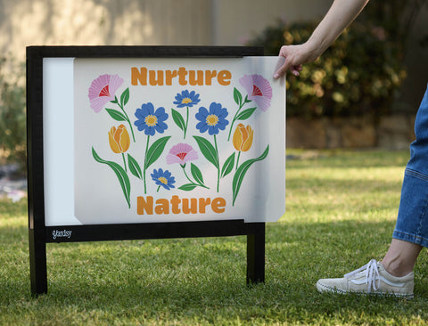 Nurture Nature Yardsy Sign - Interchangeable