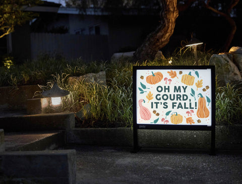 Oh My Gourd, It's Fall! Autumn Yardsy Sign - Flat Feet