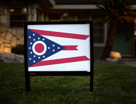 Ohio State Flag Yardsy Sign - Hero