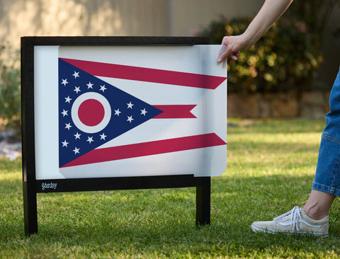 Ohio State Flag Yardsy Sign - Interchangeable