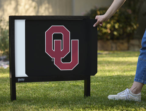 Oklahoma Athletics Mark Black Yardsy Sign - Interchangeable