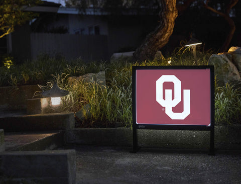 Oklahoma Athletics Mark Crimson Yardsy Sign - Flat Feet