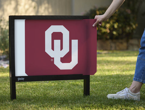 Oklahoma Athletics Mark Crimson Yardsy Sign - Interchangeable
