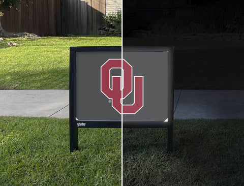 Oklahoma Athletics Mark Gray Yardsy Sign - Day Night