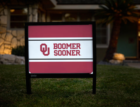 Oklahoma Boomer Sooner Crimson Yardsy Sign - Hero